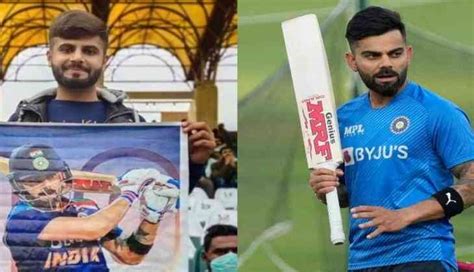 Pak Fan Holding Virat Kohli Poster With Message On It Shoaib Akhtar