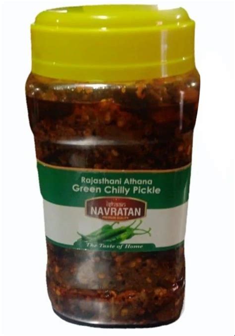 Navratan Spicy 1 Kg Green Chilli Pickle Packaging Type Plastic Jar At