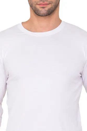 Men White Full Sleeve T Shirt At Rs 225 Men Full Sleeves T Shirt In