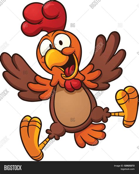 Happy Cartoon Chicken Vector And Photo Free Trial Bigstock