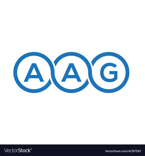 Aag Letter Logo Design On White Background Vector Image