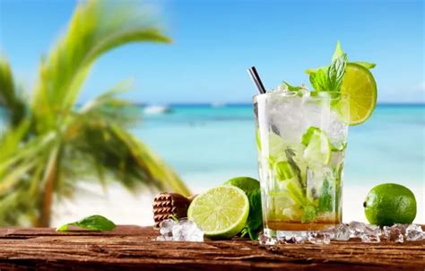 Обои море коктейль лайм fresh drink mojito cocktail lime на