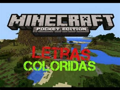 Minecraft Como Colocar Letras Coloridas No Minecraft Pe Youtube