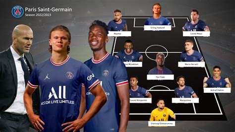 PARIS SAINT GERMAIN POTENTIAL LINE UP 2022 2023 UNDER ZIDANE Ft