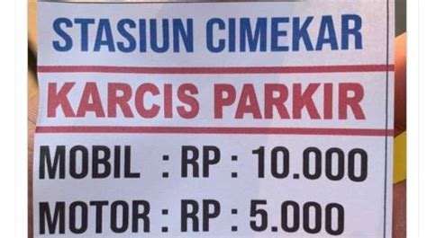 Viral Tarif Parkir Di Stasiun Cimekar Bandung Bikin Heran Turunkan