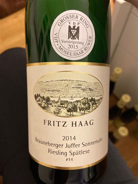 2010 Fritz Haag Brauneberger Juffer Sonnenuhr Riesling Spätlese Auction