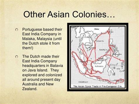 The colonies of asia