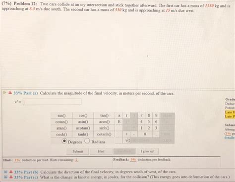 Solved Problem Two Cars Collide At An Icy Chegg