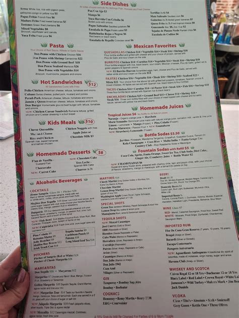 Menu At Don Tequila Bar And Restaurant Lindenwold