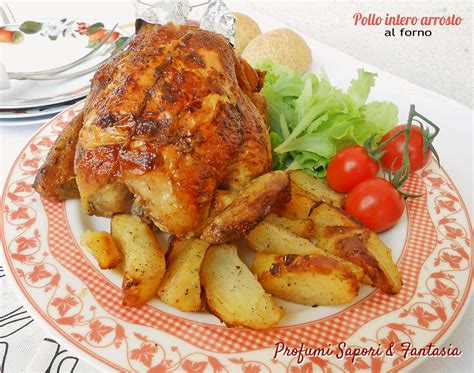 Pollo Intero Arrosto Al Forno Dorato E Croccante Ricetta Facile