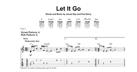 Let It Go Guitar Chords - Sheet and Chords Collection