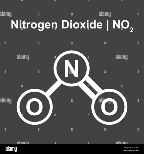 Modèle moléculaire de la molécule de dioxyde d azote NO2