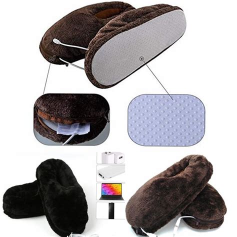 Winter Verwarmd Slippers Koud Weer Verwarmde Schoe Grandado