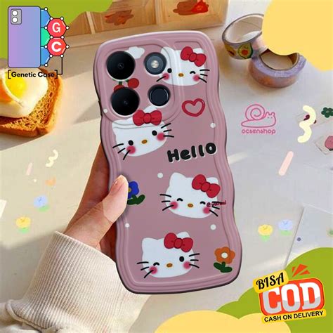 Jual SOFTCASE CARTOON HELLO KITY GELOMBANG INFINIX SMART 7 INFINIX HOT 30i CASING SEMUA TIPE