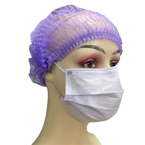 Nonwoven Pp Purple Single Elastic Clip Cap From China Manufacturer Topmed