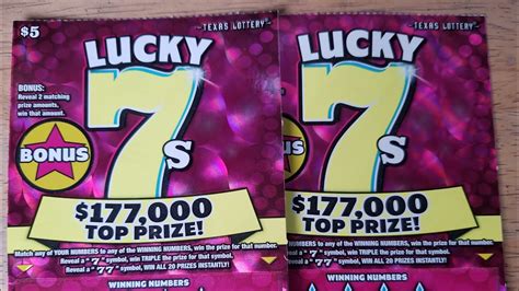 Texas Lottery Scratch Off Tickets Lucky 7s Youtube