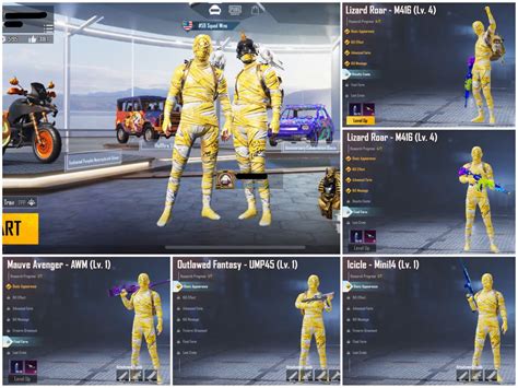 Pubg Mobile Account Yellow Mummy Set Underwold Guide Set Red