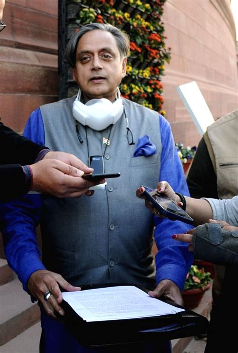 Congress Mp Shashi Tharoor At Parliament