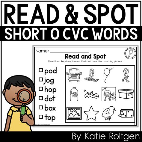 Read And Spot Short O Cvc Words Katie Roltgen Teaching