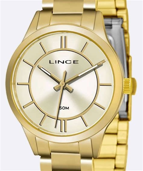 Tokaia Importados Kit Rel Gio Lince Feminino Dourado Lrgh L Ku C Kx