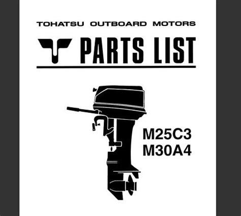 Tohatsu M C M A Outboards Parts Catalog Manual Service