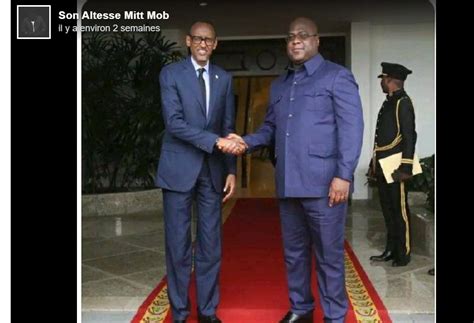 Cette Photo De Félix Tshisekedi Et Paul Kagame A été Prise à Kinshasa