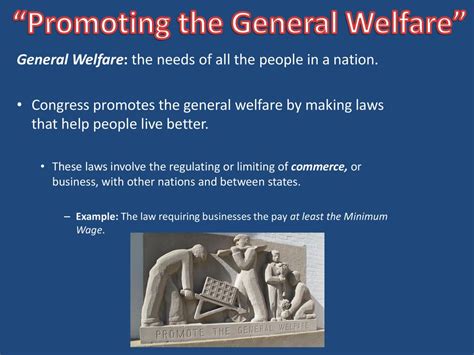 Promote The General Welfare