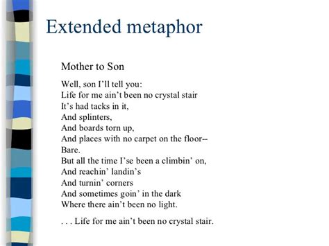 Extended metaphor Poems