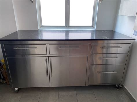 Kitchen stainless steel cabinet, Furniture & Home Living, Bathroom ...