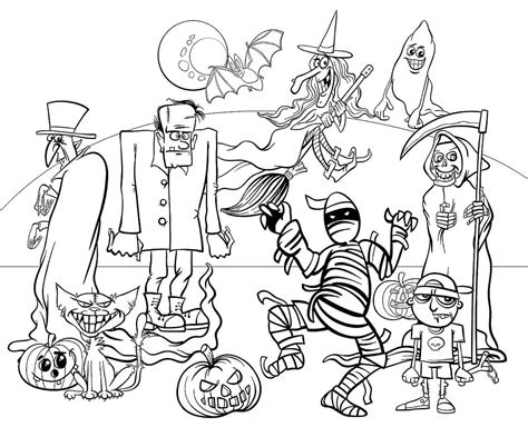 Halloween Monsters Coloring Pages - Coloring Cool