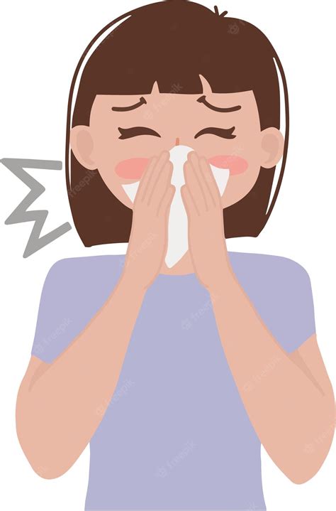 Premium Vector Portrait Vector Illustration Of A Woman Covering Her