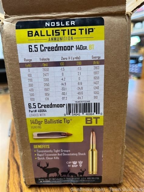 Nosler 6 5 Creedmoor 140grain Ballistic Tip 200 Round Case 40064 Rifle Ammunition At