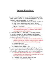 Maternal Newborn Practice Assessment A Docx Maternal Newborn A