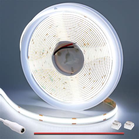 Joylit 12v Ruban à Led Blanc Froid 6500k 5 Mètres Flexible 300 Leds