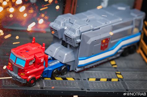 Transformers Earthspark Optimus Prime Battle Base Trailer In Hand