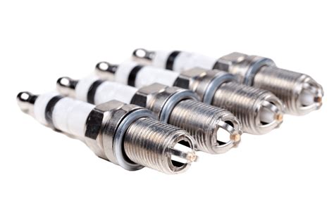 Four New Spark Plugs Screw Device Background Chrome Png Transparent