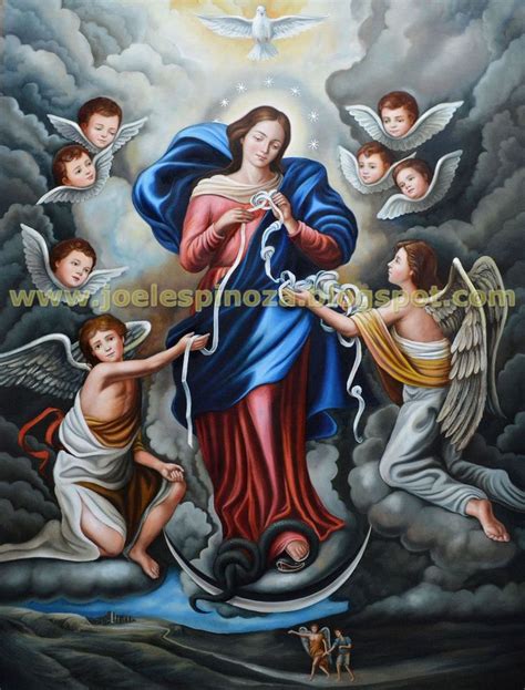 "Virgen Desatanudos" Óleo sobre tela 120 x 90 cm. | Figuras religiosas ...