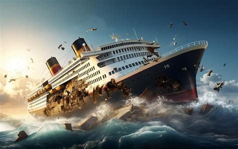 Premium AI Image | Cruising the Blue Horizon Luxury Ship Sailing on the ...