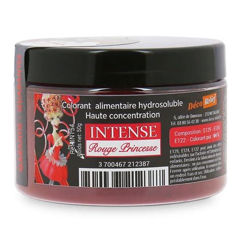 Colorant Alimentaire Poudre Rouge Princesse Intense