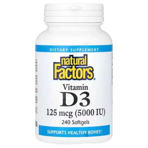 Natural Factors Vitamin D Mcg Iu Softgels Expiry