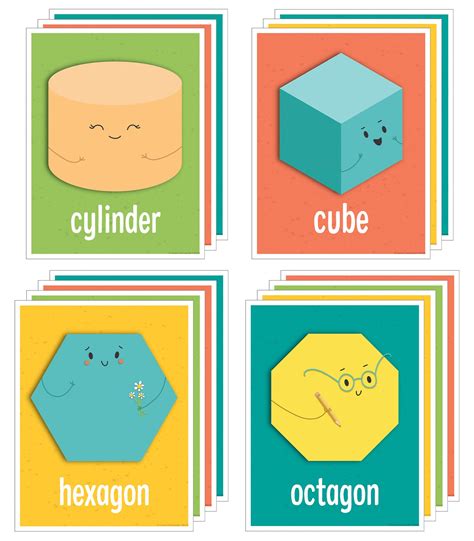 Carson Dellosa 14 Piece 2d And 3d Shapes Poster Set For Classroom Decor