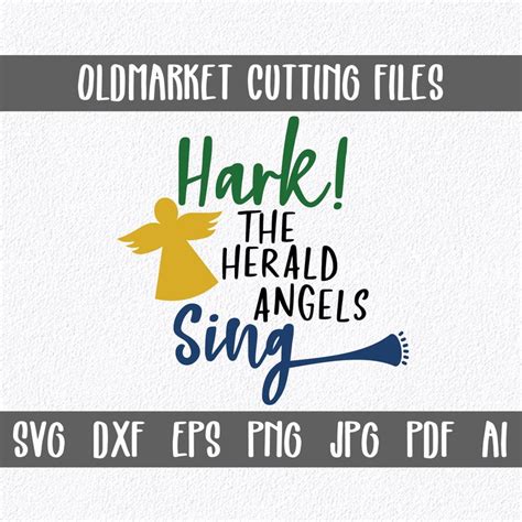 Hark The Herald Angels Sing Svg Cut File Christmas Svg Etsy