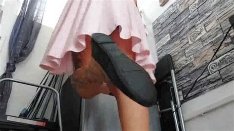 Giantess In A Dress Black Ballet Slipper Shoeplay Heel Popping Dipping