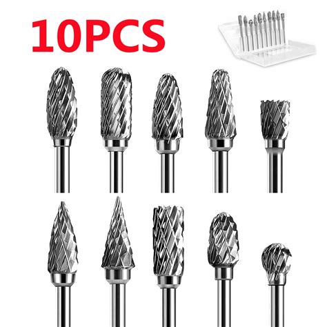 10pcs 6x3mm Tungsten Carbide Burr 3mm Single Cut Double Cut Rotary