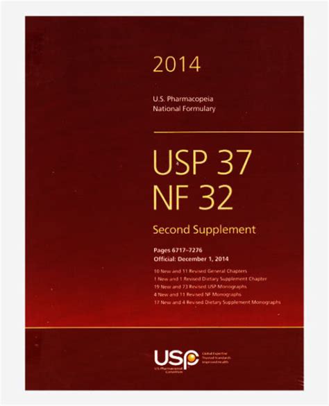 United States Pharmacopeia National Formulary USP 37 NF 32 Second