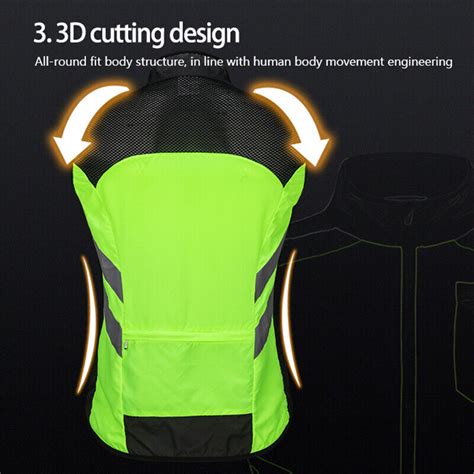 Wosawe Hi Vis Reflective Motorcycle Vest Motor Waistcoat Jacket Mtb