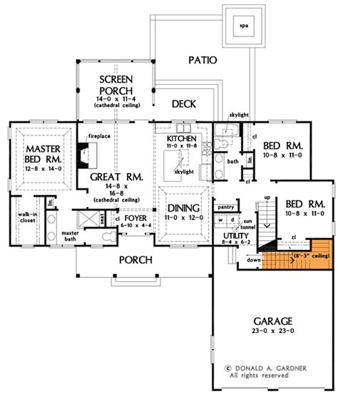 Bed Craftsman House Plan With Bonus Room Gdn Architectural