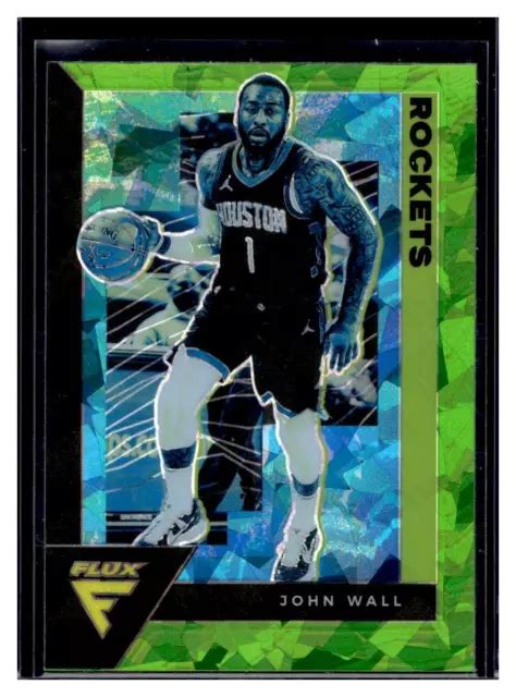 2020 21 PANINI FLUX Green Cracked Ice Prizm 63 John Wall Fanatics EUR