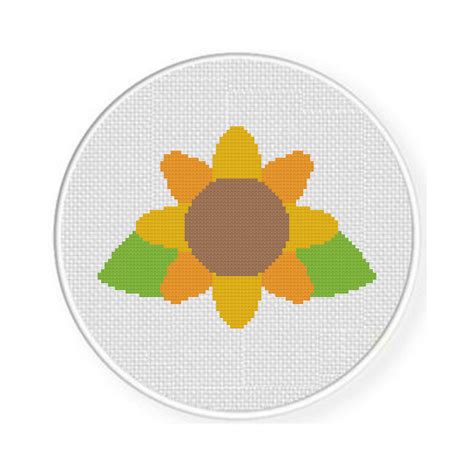 Single Sunflower Cross Stitch Pattern Daily Cross Stitch