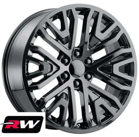 20 x9" GMC Yukon OE Replica Wheels Gloss Black 2019 GM Accessory Rims